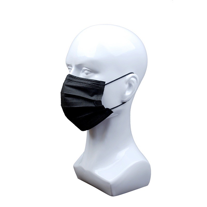 Face Mask หน้ากากอนามัยสีดำ ผ้าปิดจมูกอนามัย (50ชิ้น/กล่อง)