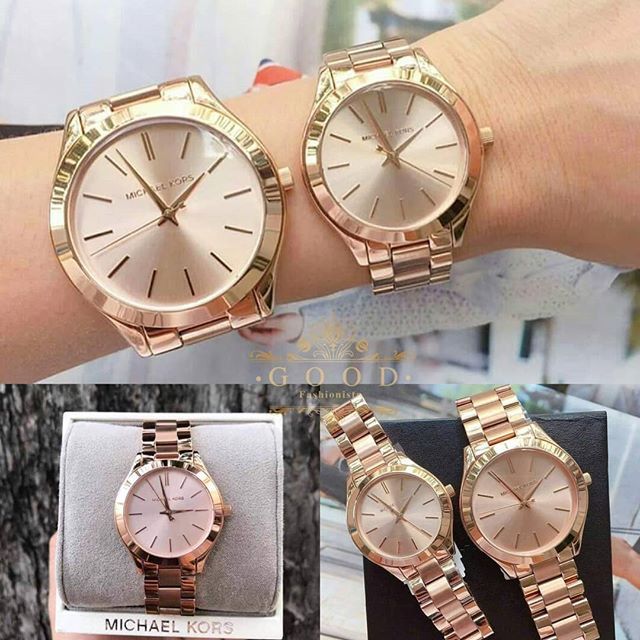 michael kors mini slim runway watch rose gold