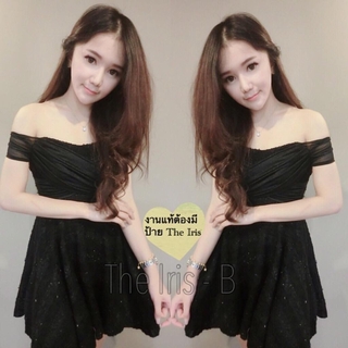 Mini Dress ปาดไหล่หิมะ (ดำ)