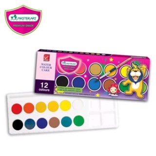 สีน้ำแบบก้อน 12 สี มาสเตอร์อาร์ต