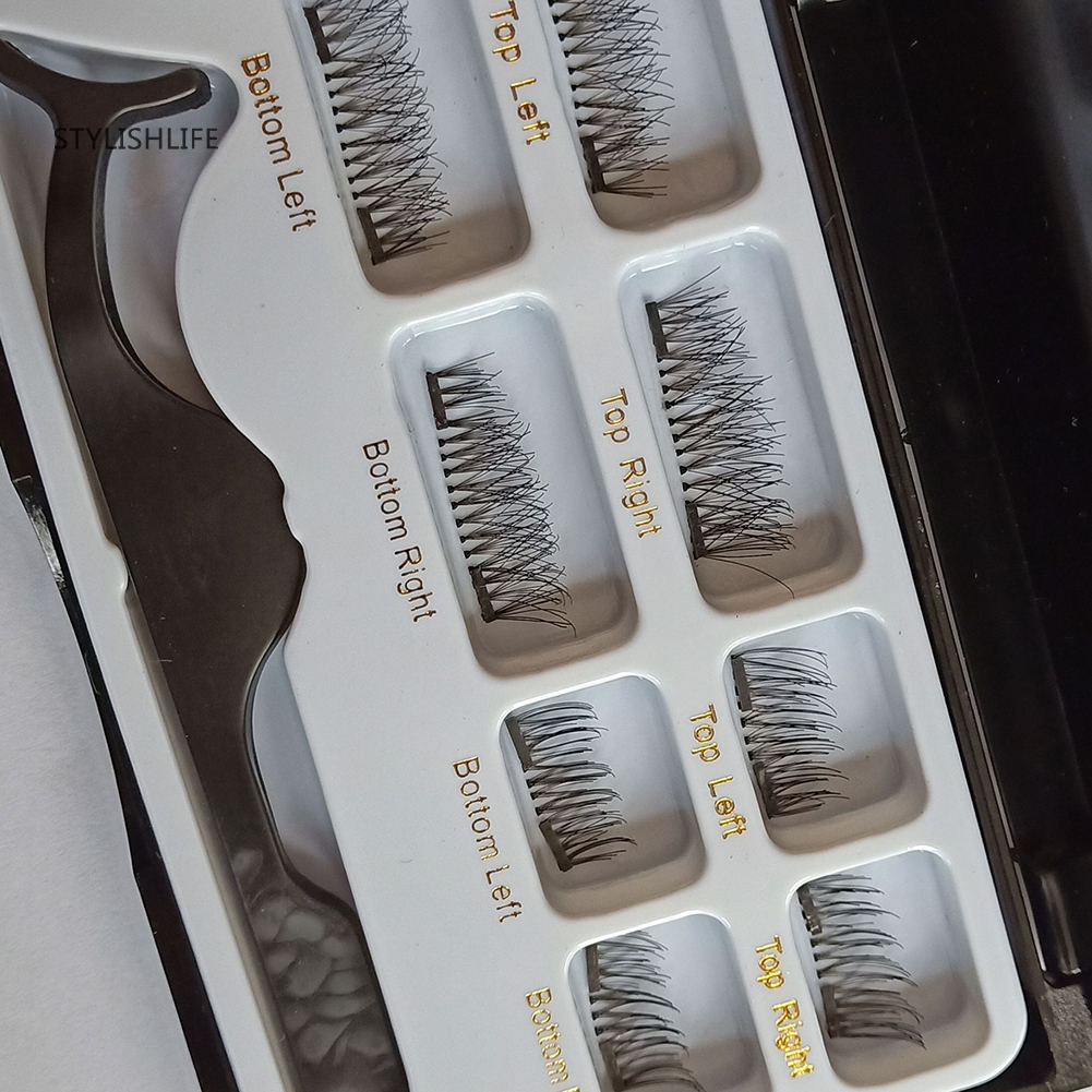 JM 8Pcs Magnetic Faux Eyelashes Thick Long Natural Lash Extension with ...