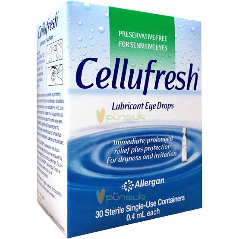 ราคา Cellufresh น้ำตาเทียม ปราศจากสารกันเสีย Cellufresh Lubricant Eye Drops 30 Sterile 04 Ml 1275