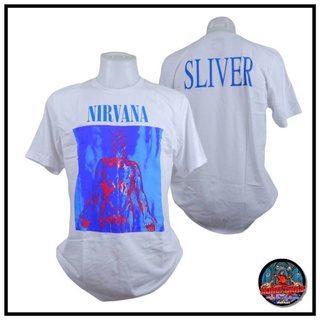 เสื้อยืดผ้าฝ้ายพิมพ์ลายเสื้อวง Nirvana Sliver ลิขสิทธิ์แท้ จากshop usa S-4XL