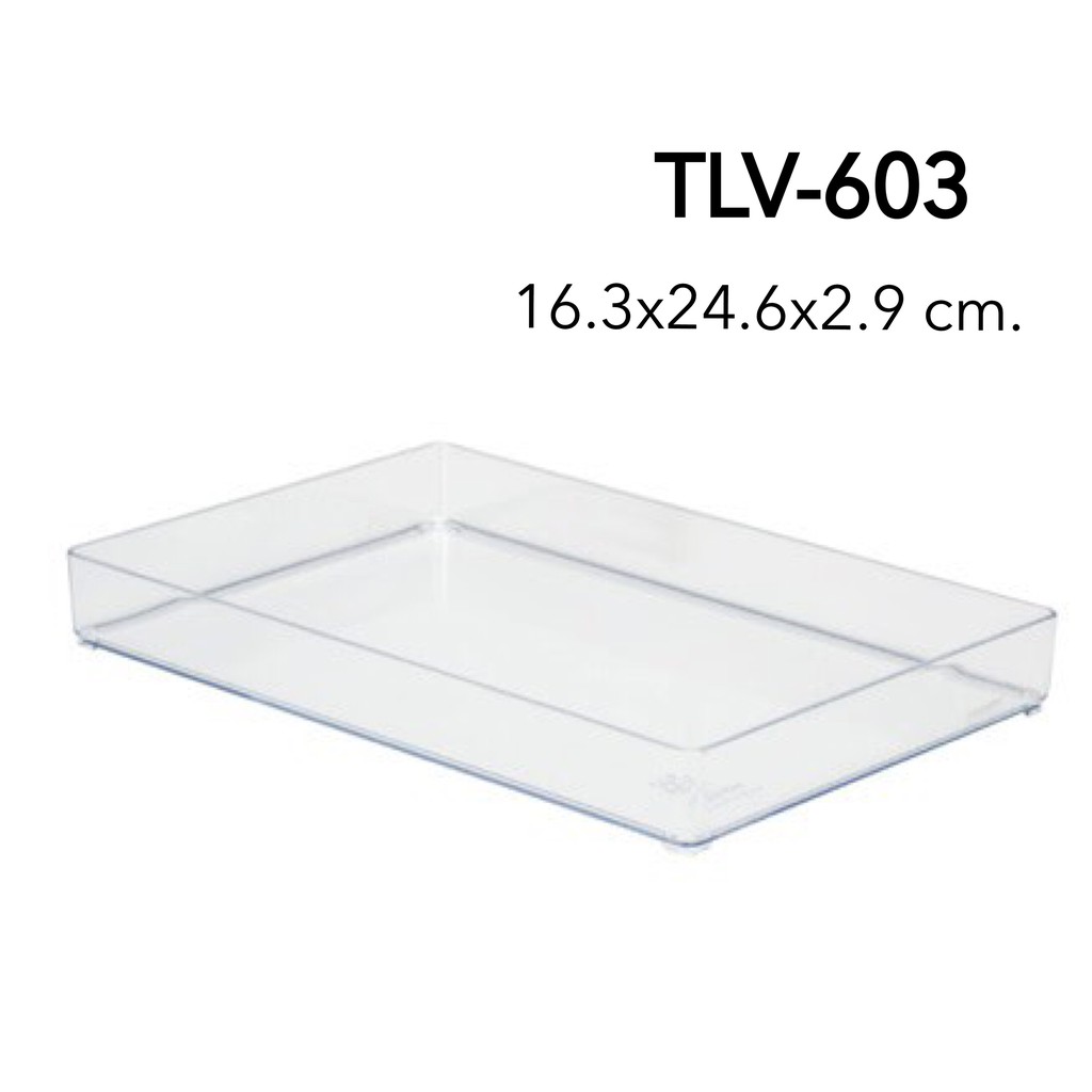 ถาดใส กล่องอะครีลิค ถาดใส่ของ กล่องจัดระเบียบ อเนกประสงค์ หนา สวย แข็งแรง สามารถวางซ้อนกันได้ - รูปที่ 3