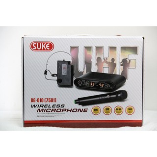 SUKE ไมค์ลอยเดี่ยวพร้อม Head set คลื่น UHF ปรับความถี่ได้