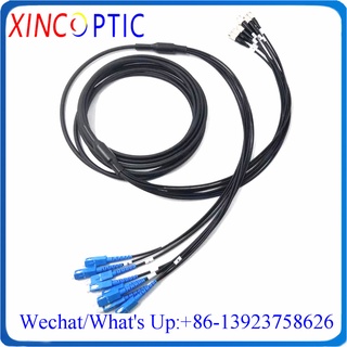 70M 8C,SMF,9/125,G657A,8Cores LCUPC-LC/SC/FC/ST LSZH/TPU 8Fiber Mode Armored Fiber Optical Patch Cord CPRI Black Cable J