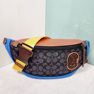 COACH 962 RIVINGTON BELT BAG IN SIGNATURE CANVAS WITH COACH PATCH