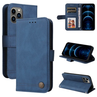 Flip Case Samsung Galaxy A22 M22 A21S A12 M12 F12 A11 M11 A02 M02 Cases Retro Skin Feel Leather Wallet Card Holder Stand Cover