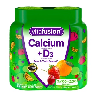 USA Original Vitafusion Calcium + D3 Gummy Adult Woman Man สหรัฐอเมริกา ต้นฉบับ แคลเซียม+D3 เหนียว ผู้ใหญ่ ผู้หญิง ชาย