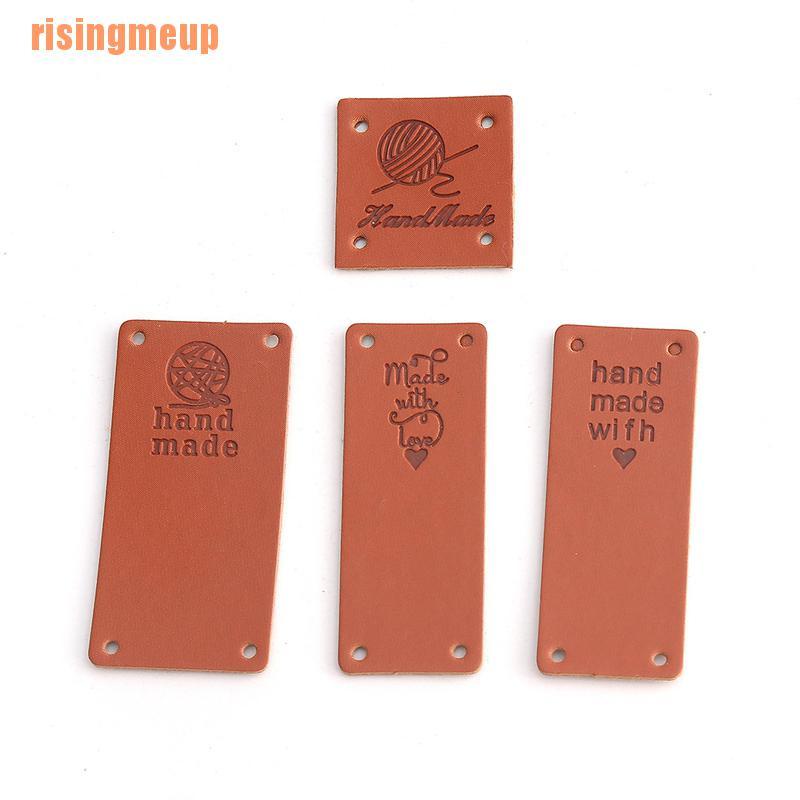 Risingmeup (~) ป้ายแท็กหนังสังเคราะห์ แฮนด์เมด 20 ชิ้น ราคา ถูกที่สุด ดีลบีเคเค