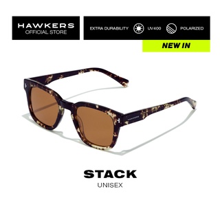 HAWKERS POLARIZED Havana Olive STACK แว่นกันแดด เหมาะสำหรับผู้ชาย และผู้หญิง สามารถป้องกันรังสี UV400 สินค้าดีไซน์ออกแบบจากประเทศสเปน. Sunglasses for Men and Women, unisex. HSTA22CEXP