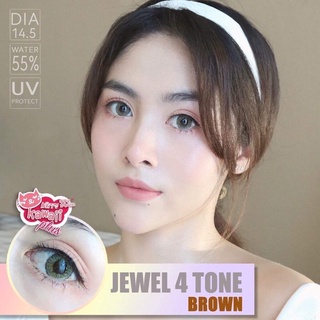 🎀Bigeyes Jewel Tone Brown 🎀 สายตา-0.50,-0.75,-1.00,-1.25,-2.00,-2.225,-2.75,-3.00(Kitty kawaii)