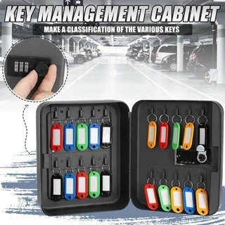 WIFLYZO Key Safe รหัสรีเซ็ตรหัสผ่านล็อคได้ติดผนังกล่องกุญแจรถสํานักงาน
