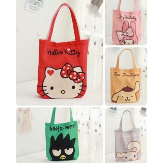 กระเป๋า  Sanrio Character 5 ลาย 
เป็นผ้าแคนวาสทั้งใบ  พร้อมส่ง