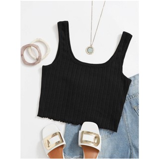 ❌พร้อมส่ง❌ Lettuce Trim Rib-knit Tank Top