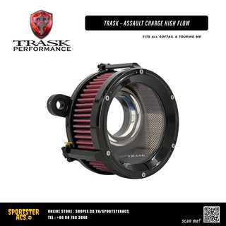 **ฟรีส่งผ่อน0%** Trask Performance - Assault Charge กรอง High flow สำหรับ Harley M8 Softail / Touring