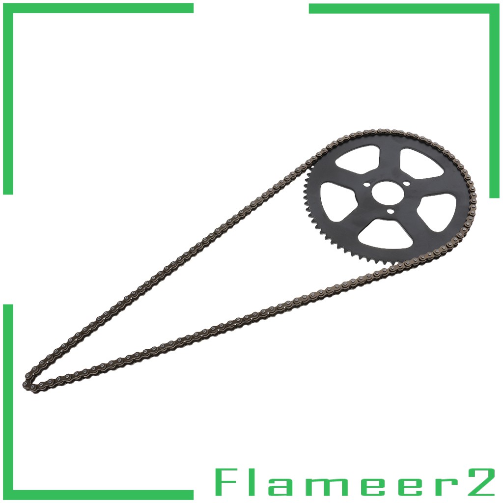 [FLAMEER2] 25H 68T 68 ฟันเฟืองหลัง + โซ่สําหรับ 49cc ATV Mini Pocket Bike