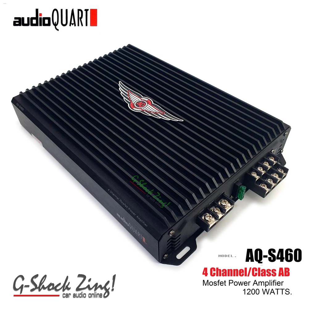 AUDIO QUARTเครื่องเสียงรถยนต์/เพาเวอร์แอมป์/ขับเสียงกลางแหลมหรือซับเบส กำลังขับ 1200WATTS AUDIO QUART รุ่น AQ-S460
