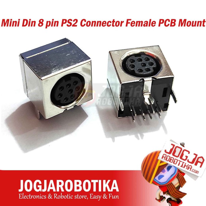 Mini Din 8 พิน PS2 Connector แท่นยึด PCB ตัวเมีย