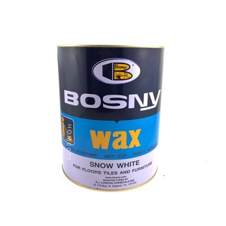 BOSNY WAX แว๊ก ขัดพื้นขัดพื้นไม้ ขัดไม้ ให้เงางาม ขี้ผึ้งขัดพื้น ขนาด 3.2 กก. wax แว้ก แวกซ์ เช็ดเฟอร์นิเจอร์ไม้ เช็ดไม้