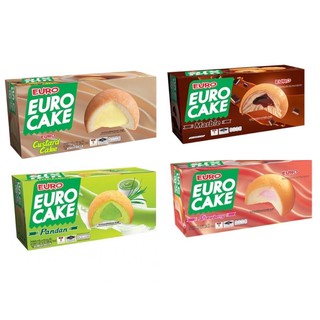 Euro Cake ยูโร่เค้ก พัฟเค้กสอดไส้ครีม 17 กรัม x 12 ซอง