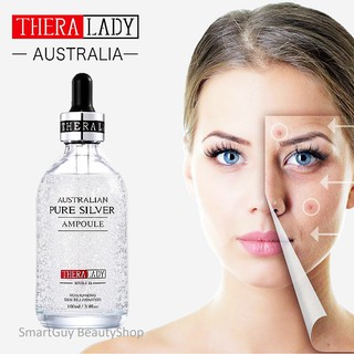 Thera Lady Pure Silver Ampoule Moisturizing Skin Rejuvenation 100ml เซรั่มเงินบริสุทธิ์บำรุงผิวหน้าแบบถึงขีดสุดของแท้จาก