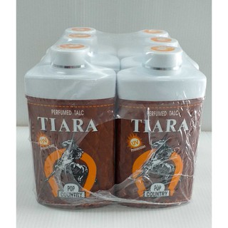 Tiara Pop Country Perfumed Talc  แป้งหอม เทียร่า ป๊อป คันทรี่ 90 กรัม แพ็ค 6 กระป๋อง