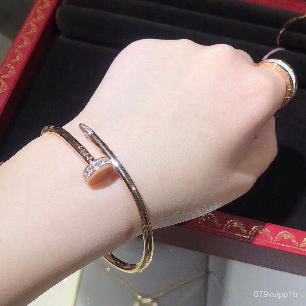 cartier nail bracelet diamonds