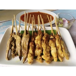 ผงหมักหมูสะเต๊ะสำเร็จรูป ใช้หมักหมูสะเต๊ะ ไก่ ตับสะเต๊ะนุ่มหอมกลมกล่อมสูตรมืออาชีพโดยโรงเรียนสอนทำอาหารบ้านอาจารย์ลักษณ์