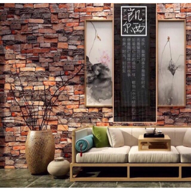 พร้อมส่ง！！ Wallpaper sticker วอลเปเปอร์ ลายหิน วอลเปเปอร์ PVC กันน้ำ DIY แต่งห้อง