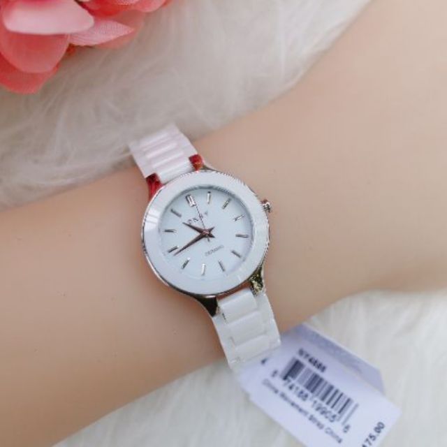 🎀 (สด-ผ่อน) A นาฬิกา NY4886 DKNY
Ceramic Bracelet Mother-of-pearl Dial Women's watch
สายเซรามิค สีขาว
หน้าปัดสีขาว