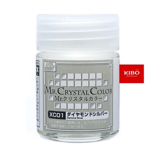 สีสูตรทินเนอร์ สีเคลือบมุก XC01 Diamond Silver 18ml