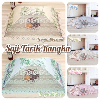 Umbrella Food Cover Tudung Saji Tarik Lipat Bulat Persegi Motif Shabby Chic Vintage