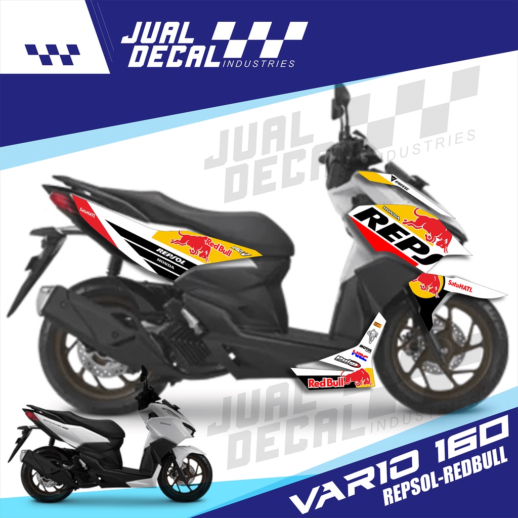 สติ๊กเกอร์ Vario 160 2022 Repsol Sticker Striping Variation Honda Semi Full Sticker Click MOTOGP Series