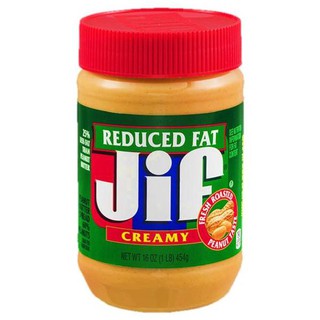 ﻿JIF Creamy Peanut Butter Reduce FAT จิฟ เนยถั่ว ชนิดละเอียด ไขมันต่ำ 454g.