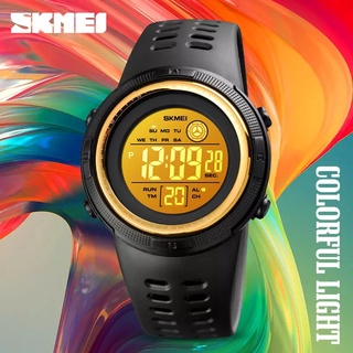 SKMEI 1773 นาฬิกาข้อมือ ดิจิตอล ไฟ 7 สี กันน้ำ ของแท้ 100%