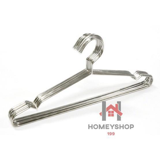 ไม้แขวนเสื้อสแตนเลส 304แท้ หนา3.2mm 1แพ็คมี10ชิ้น 👘 hs99