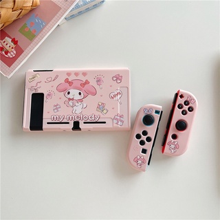 Nintendo Switch OLED เคส【my melody/KUROMI】เคสซิลิโคน TPU นิ่ม น่ารัก สไตล์เกมคอนโซล