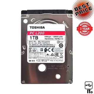 1 TB HDD (NOTEBOOK) TOSHIBA L200 (5400RPM, 128MB, SATA-3, HDWL110UZSVA) ประกัน 3*2*0