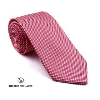 Giorgio Del Sarto Silk Necktie Pink with Fabric Texture เนคไทผ้าไหมลายพื้นสีชมพูมีเท็กเจอร์ #2