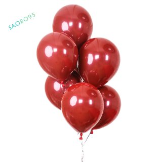 100Pcs Ruby Red Balloon New Glossy Metal Pearl Latex Balloons Chrome Metallic Colors Air Balloons Wedding Party Decoration