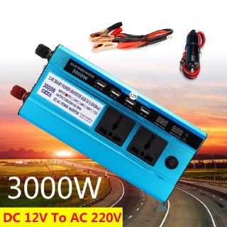 3000W โซล่าเพาเวอร์อินเวอร์เตอร์ DC 12 / 24V กับจอแสดงผล LED 220V ดิจิตอลอินเวอร์เตอร์ยานพาหนะ