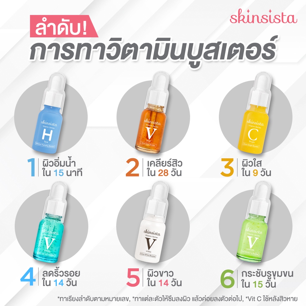 Skinsista Booster สกินซิสต้า วิตามินบูสเตอร์ 15 มล. ราคา ถูกที่สุด ดีลบีเคเค แกลเลอรีภาพที่ 2