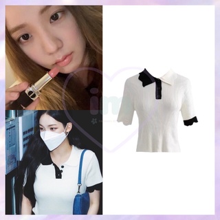 Preoder เสื้อคอปกแบบจีซู JISOO,คาริน่า AESPA