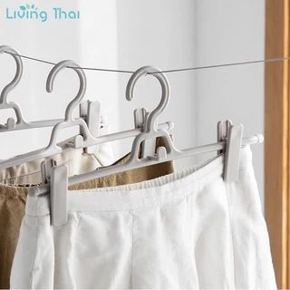 Living Thai ไม้แขวนกางเกงสามารถแขวนต่อกันได้ประหยัดพื้นที่