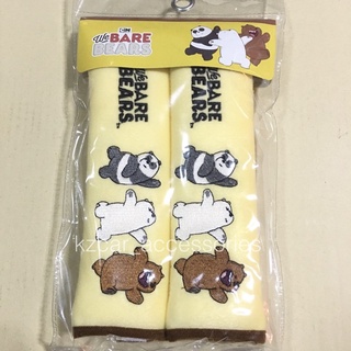 หุ้มเบลท์ We Bare Bears สีเหลืองพาสเทล ลายใหม่ ลิขสิทธิ์แท้