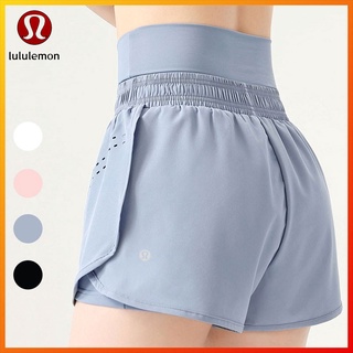 Lululemon ใหม่  กางเกงขาสั้น เอวสูง 4 สี เหมาะกับการวิ่ง เล่นกีฬา โยคะ 1847 TH