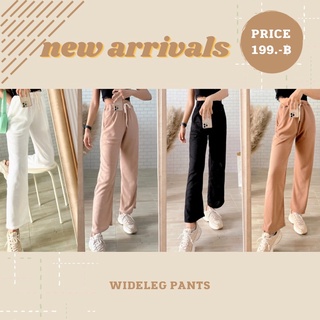 ❤️ Wideleg Pants❤️ กางเกงขายาว เอวสูง เนื้อผ้าวัฟเฟิล ผ้านิ่ม ใสสบาย 🎉