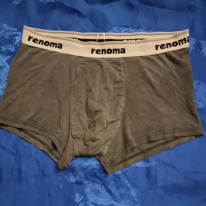 Renoma underwear  Boxer กางเกงชั้นในชายมือสองทรงบ็อกเซอร์  👉 ผ้าฝ้าย ผสม  Polyester นุ่มมาก ยืดหยุ่นได้ดี📍Size L 30-35”