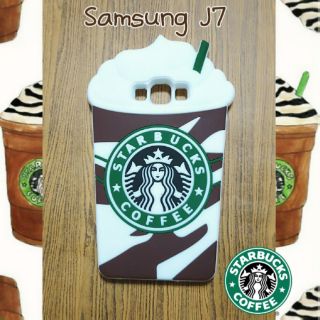 เคสซิลิโคนแก้วสตาร์บั๊คสำหรับซัมซุงJ7 พร้อมส่งเสมอจ้ะ